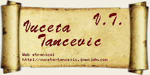 Vuceta Tančević vizit kartica